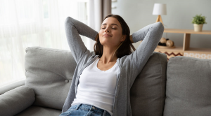 Boost your mental health woman relaxing